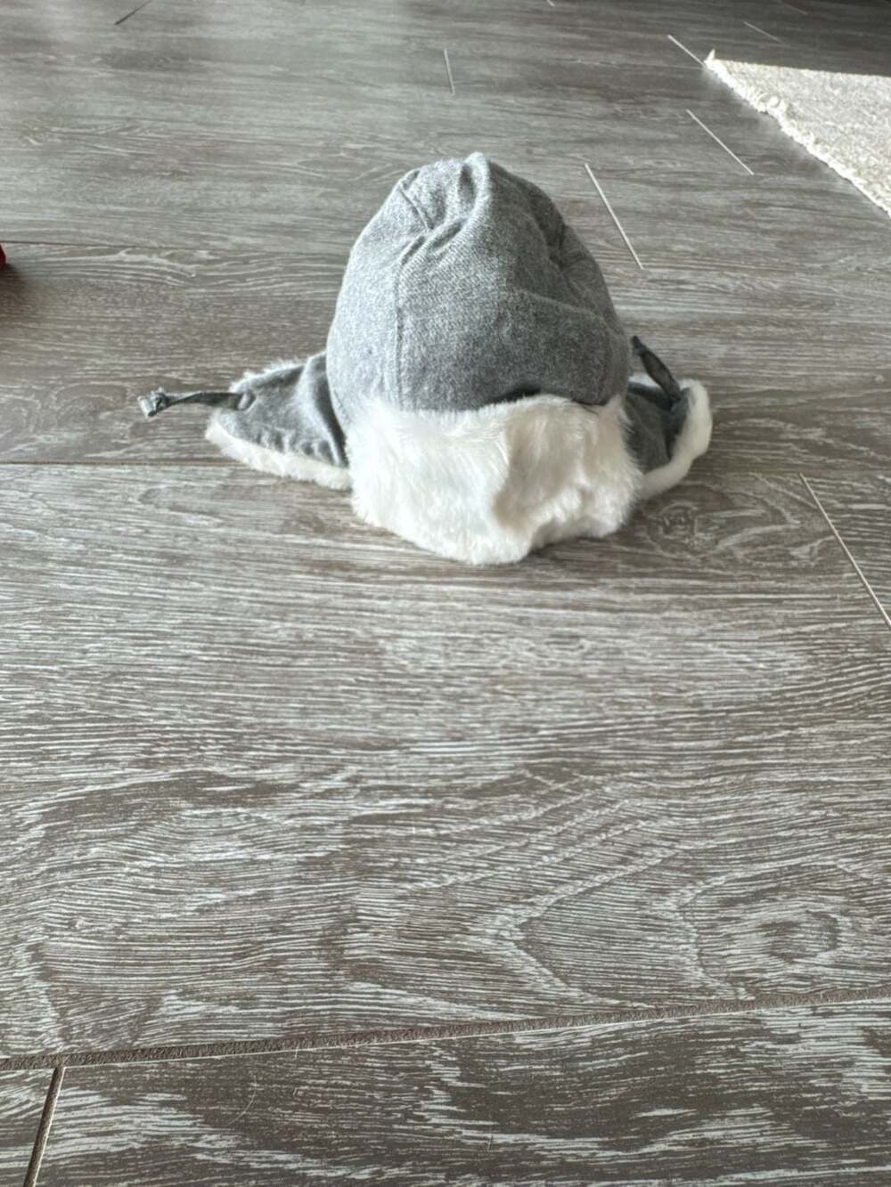 BabyGap Trapper Hat 0-6 Months Gray Faux Fur
